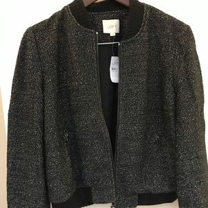 Tweed bomber loft jacket